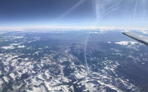 Rockies from 45,000 feet.