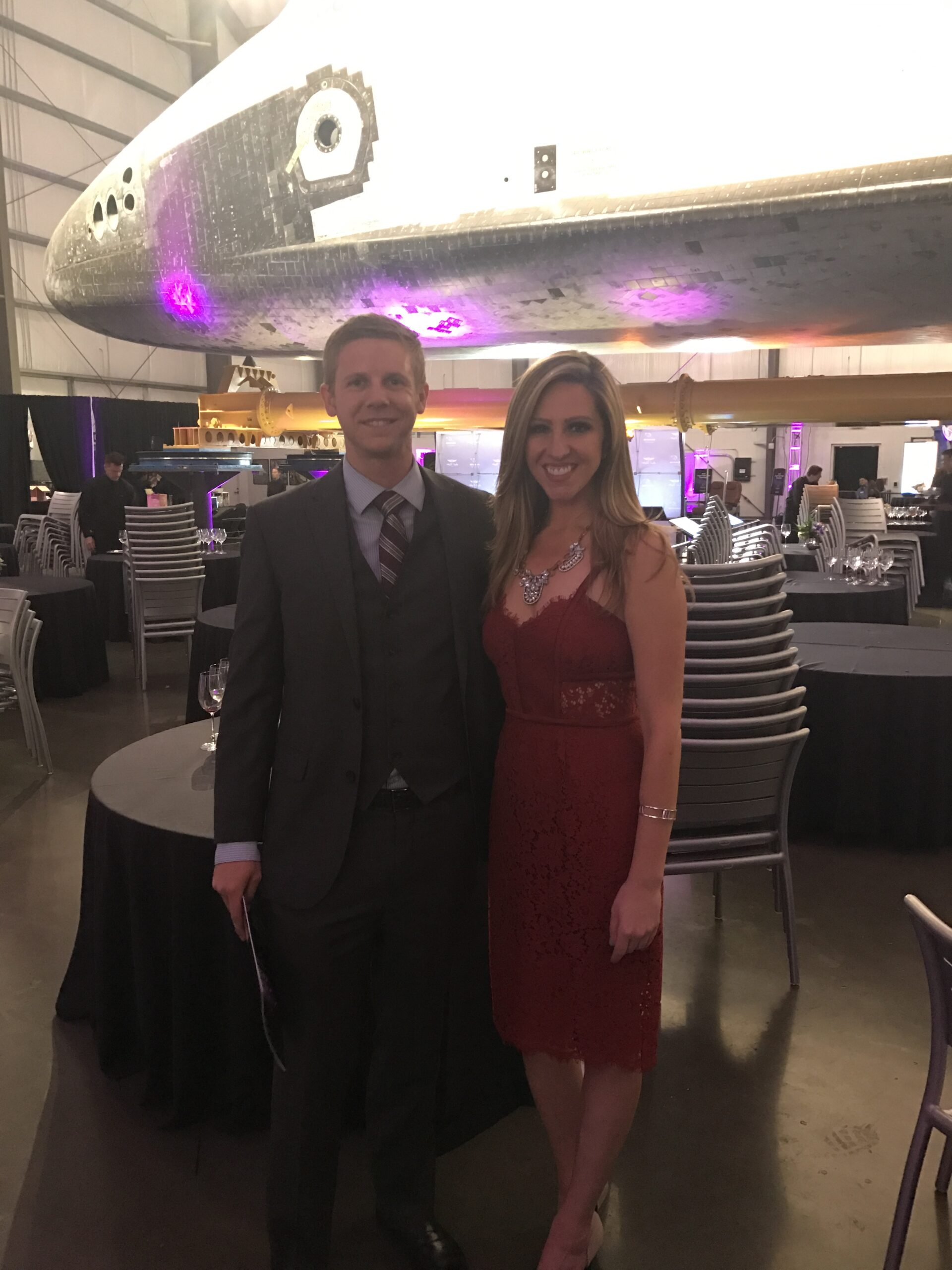 Aria Davenport with Amelia Earhart.