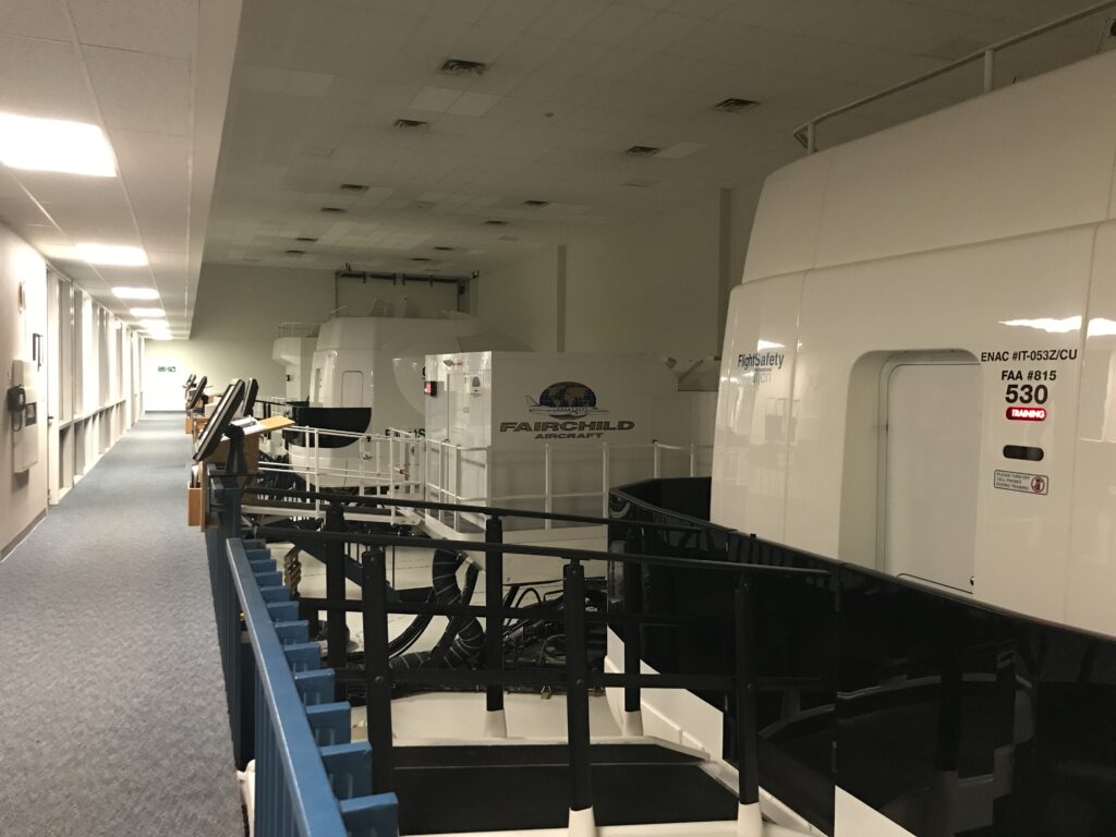 Flight Safety International simulators.